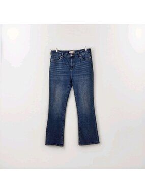 Loft Jeans Womens 12 Blue Bootcut Cotton Stretch Boho Hippie Denim